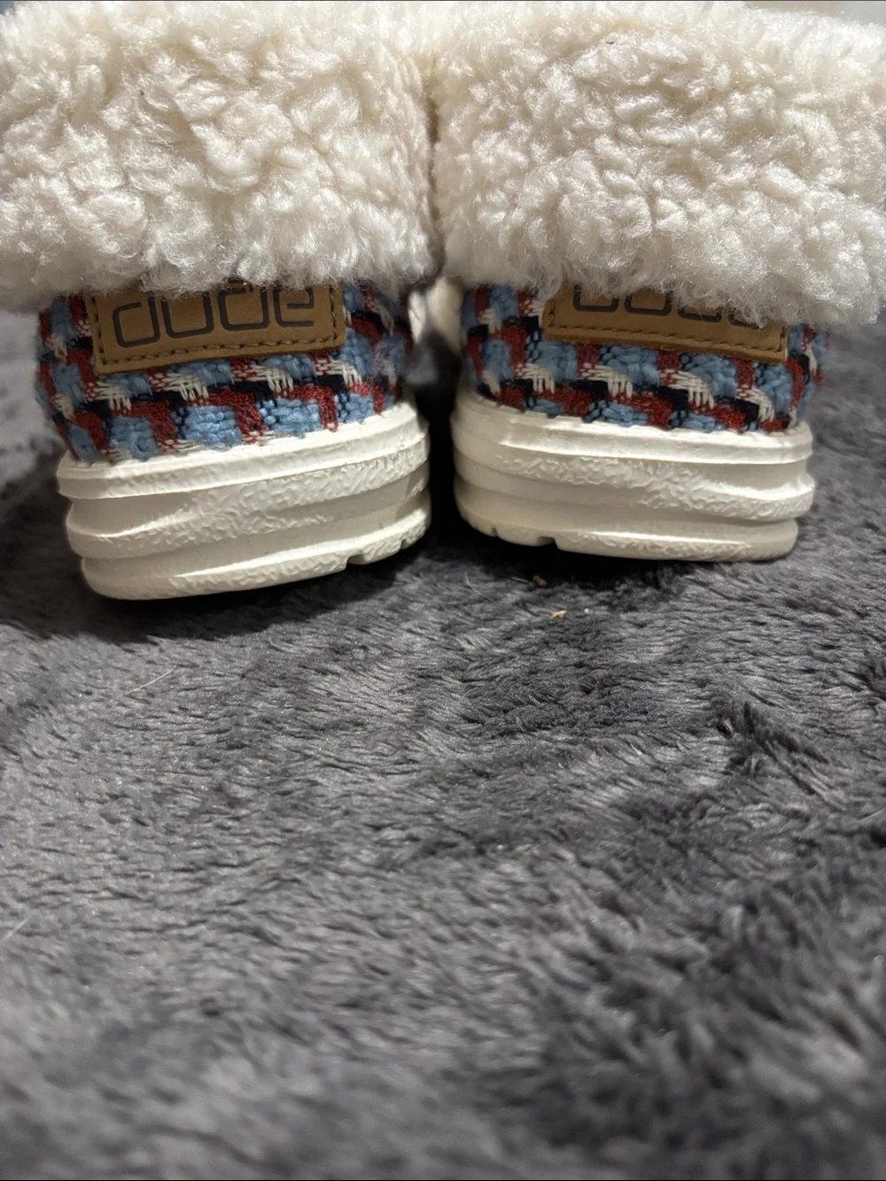 Hey Dude Tan Corduroy Slip-On Shoes with Sherpa Lining - Picture 2 of 9